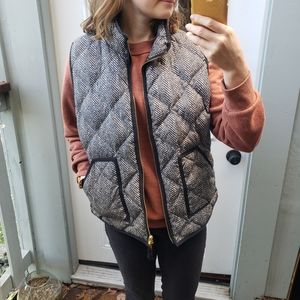 J. Crew Herringbone Quilted Puffy Vest